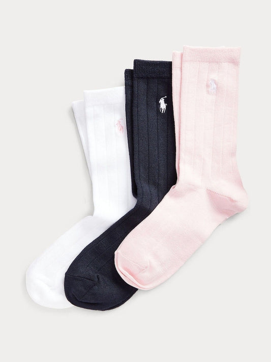 RALPH LAUREN GIRLS PACK OF 3 SOCKS