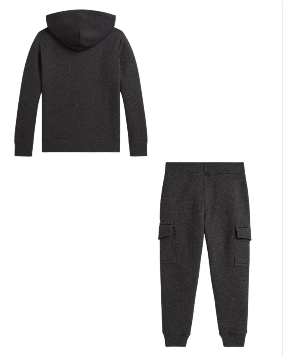 RALPH LAUREN BOY/TEEN GREY HOODED TRACKSUIT