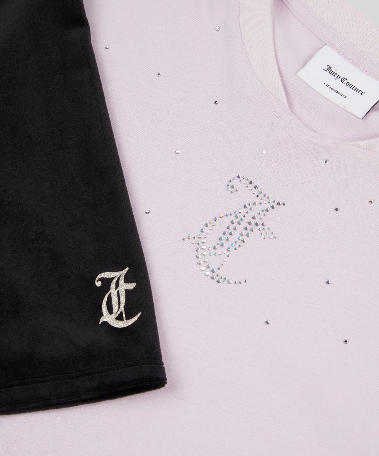 JUICY COUTURE LILAC/WHITE T SHIRT/CYCLE SHORT SET JBX6510