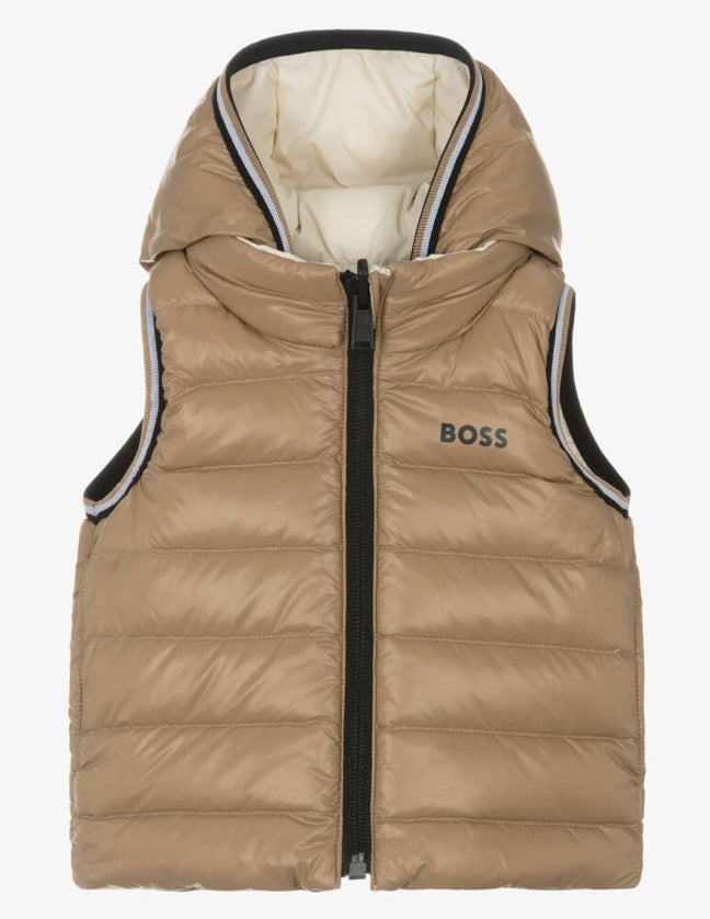 BOSS BEIGE BABY/TODDLER BODY WARMER J52474