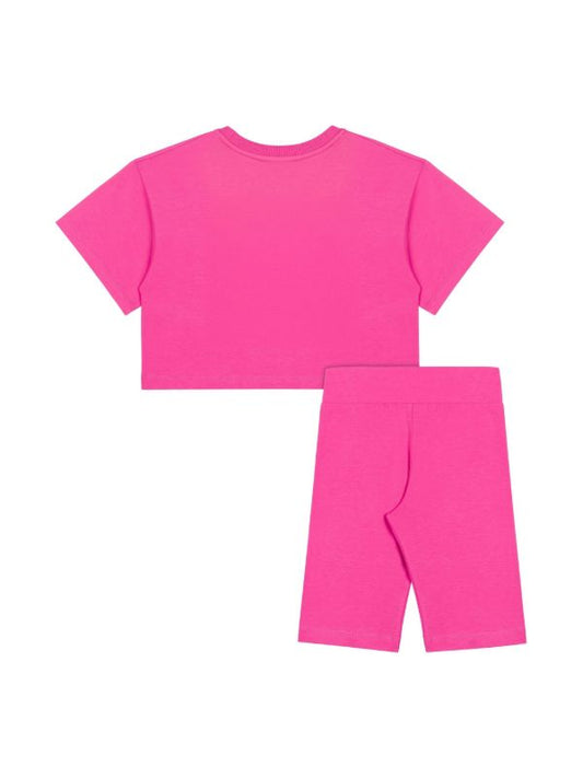 MOSCHINO PINK CYCLE SHORTS SET HDG01H