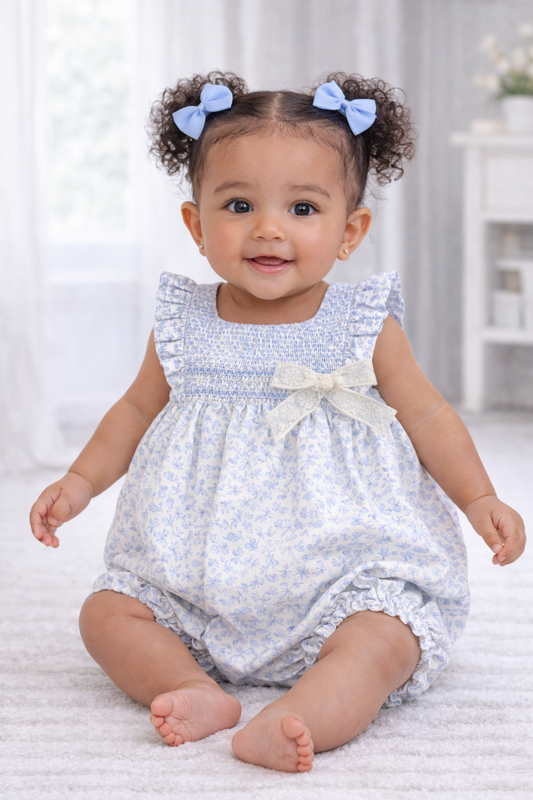 DEOLINDA BLUE BABY GIRL ROMPER
