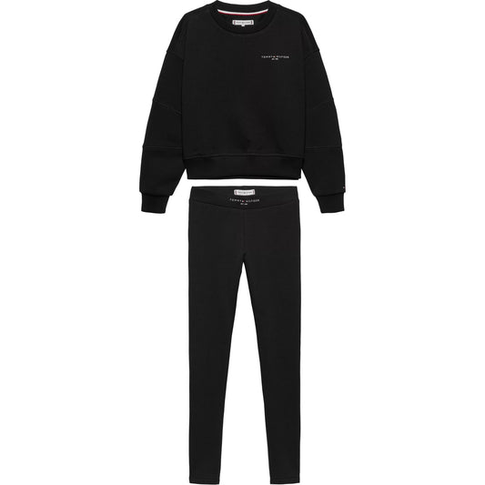 TOMMY HILFIGER GIRLS BLACK LEGGINGS SET KG09007