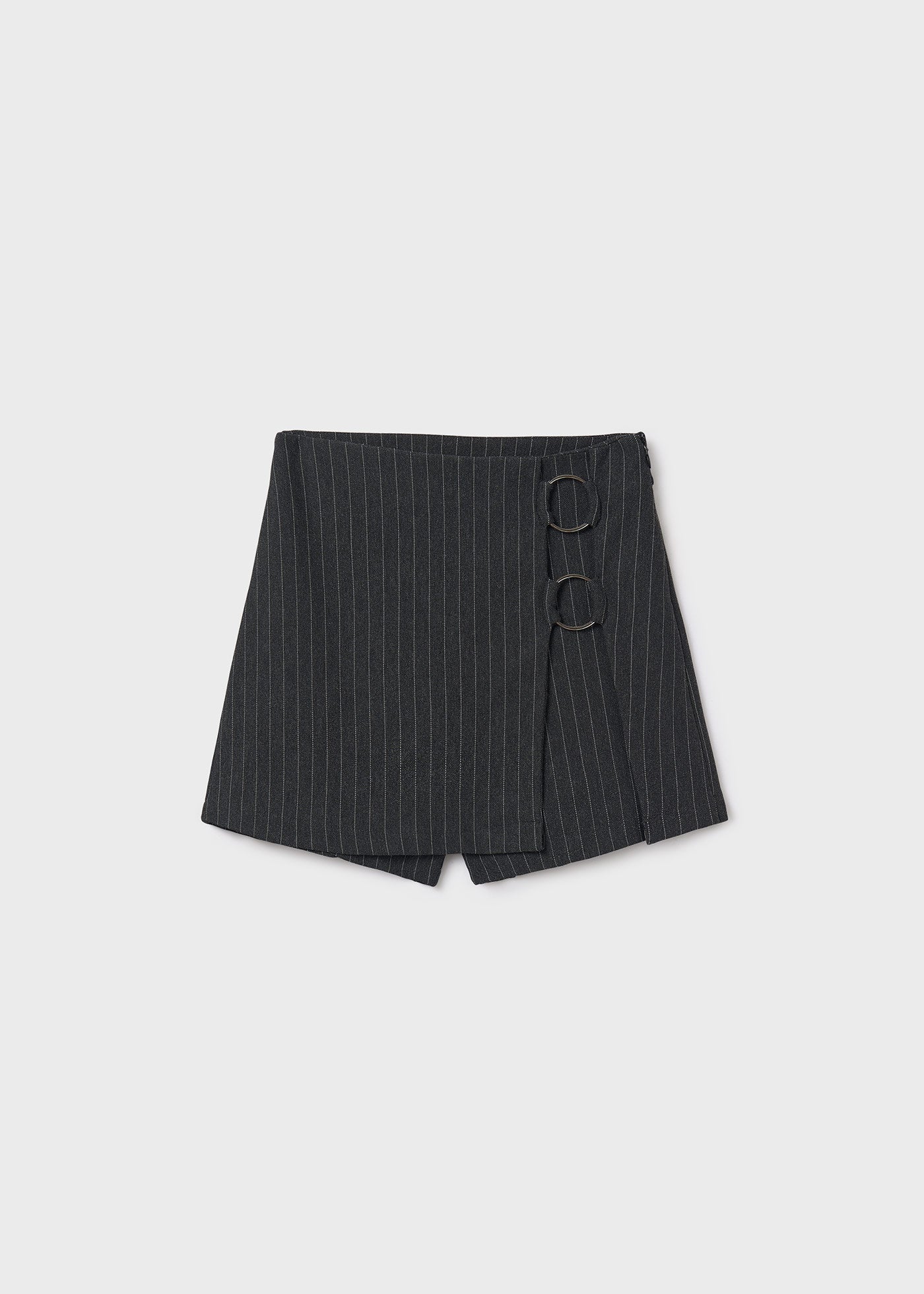 MAYORAL GIRL CHARCOAL GREY PINSTRIPE SKORT 7907