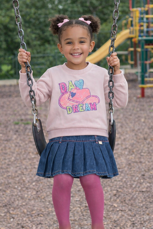 BILLIEBLUSH GIRLS PINK/BLUE SKIRT SET U21371/U21322