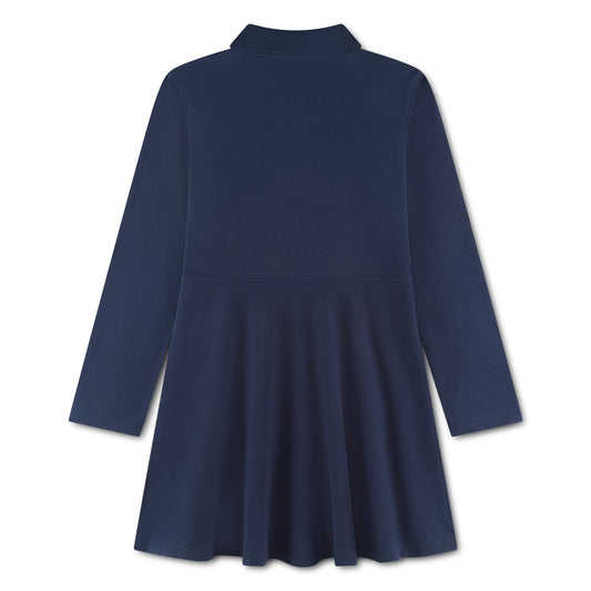 LACOSTE NAVY PIQUE POLO DRESS 347900