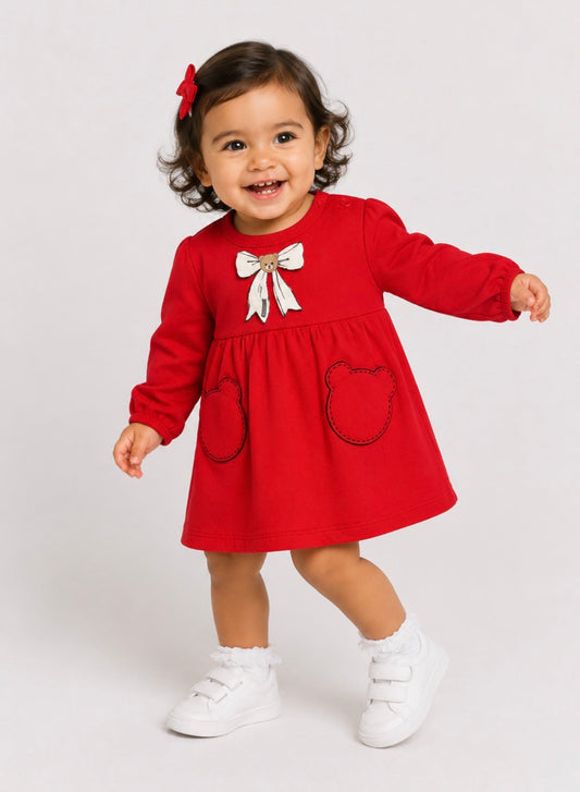 MOSCHINO BABY/TODDLER GIRLS RED DRESS MAV0CU