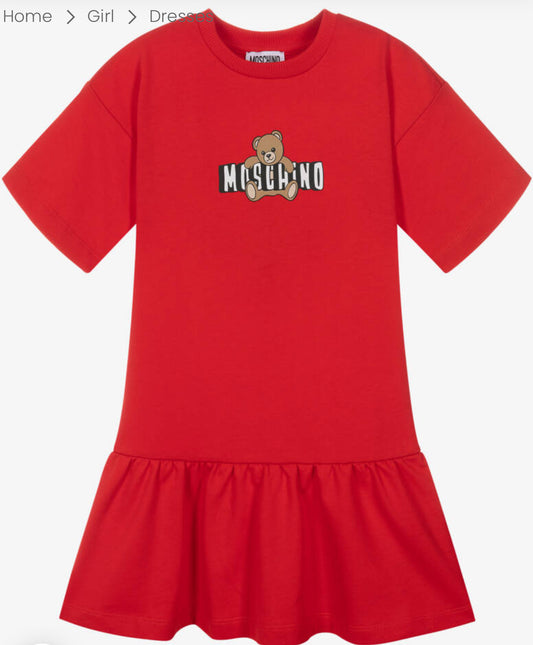 MOSCHINO GIRLS RED DRESS HDV0HL