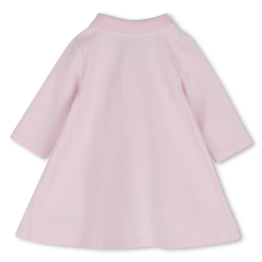 BOSS BABY/TODDLER LONG SLEEVE POLO DRESS IN FESTIVAL BLOOM PINK J53326