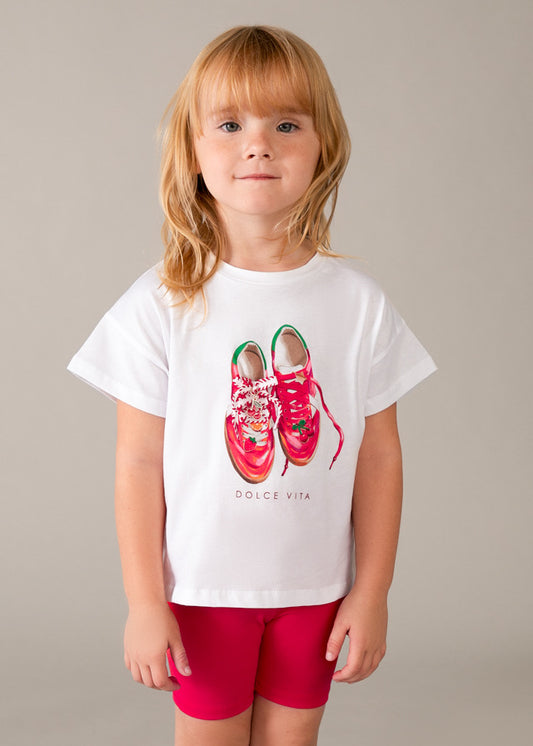 MAYORAL GIRL CYCLE SHORT & T SHIRT SET 3.731