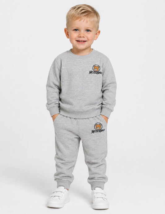 MOSCHINO BABY/TODDLER BOY GREY TRACKSUIT MQK05E