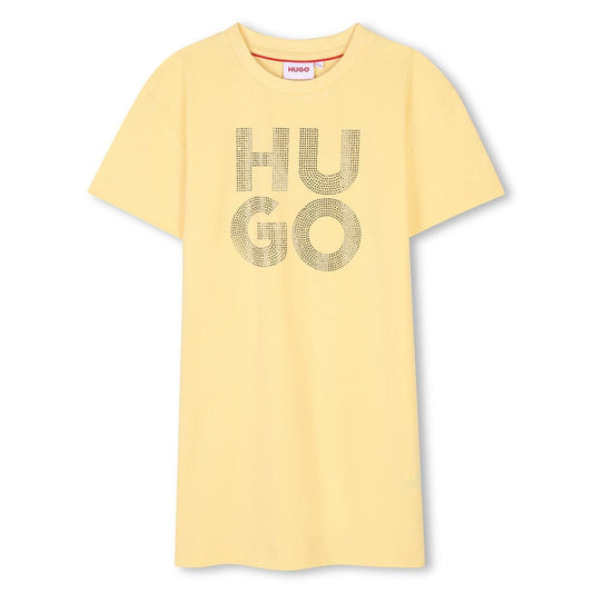 HUGO GIRLS YELLOW DRESS G00410