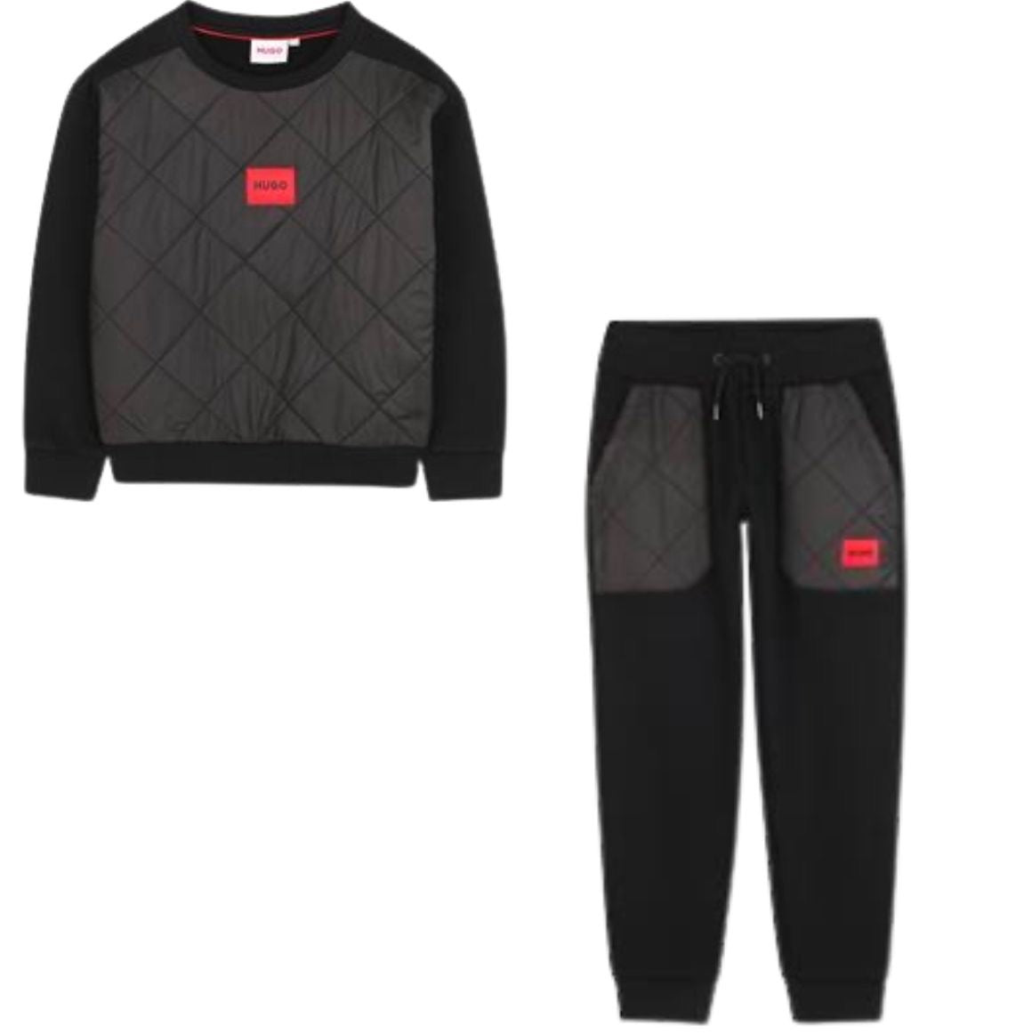 HUGO BLACK BOYS TRACKSUIT G00450/G00461