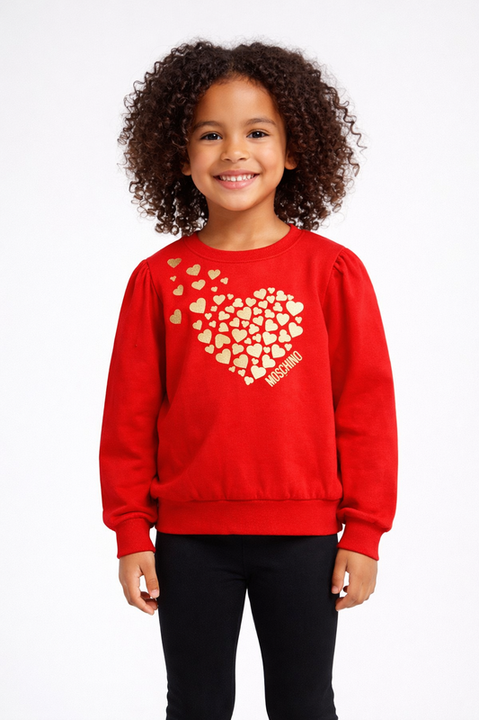 MOSCHINO Girls Heart Sweatshirt