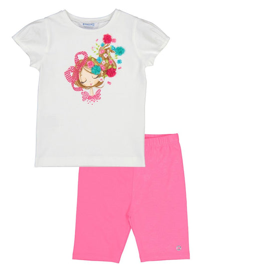 Mayoral Pink Cycle Short Set