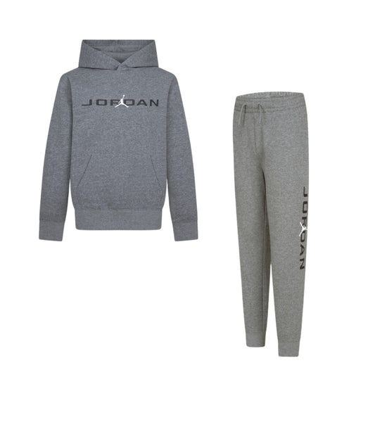 JORDAN GREY STRETCH HOODED TRACKSUIT