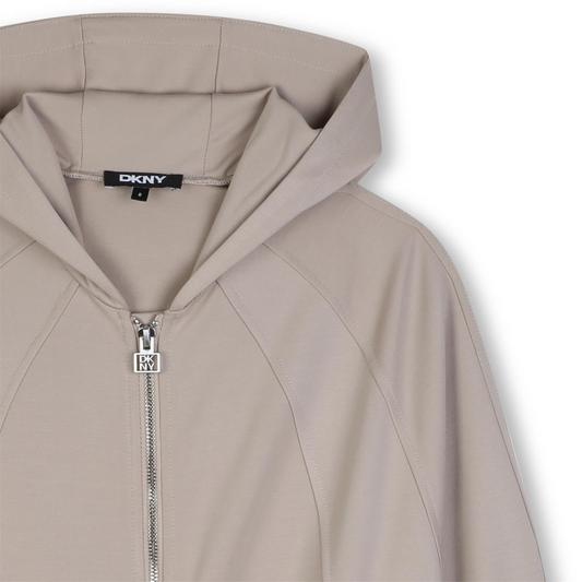 DKNY BEIGE HOODED SWEATSHIRT & TROUSERS SET D62902 D62387