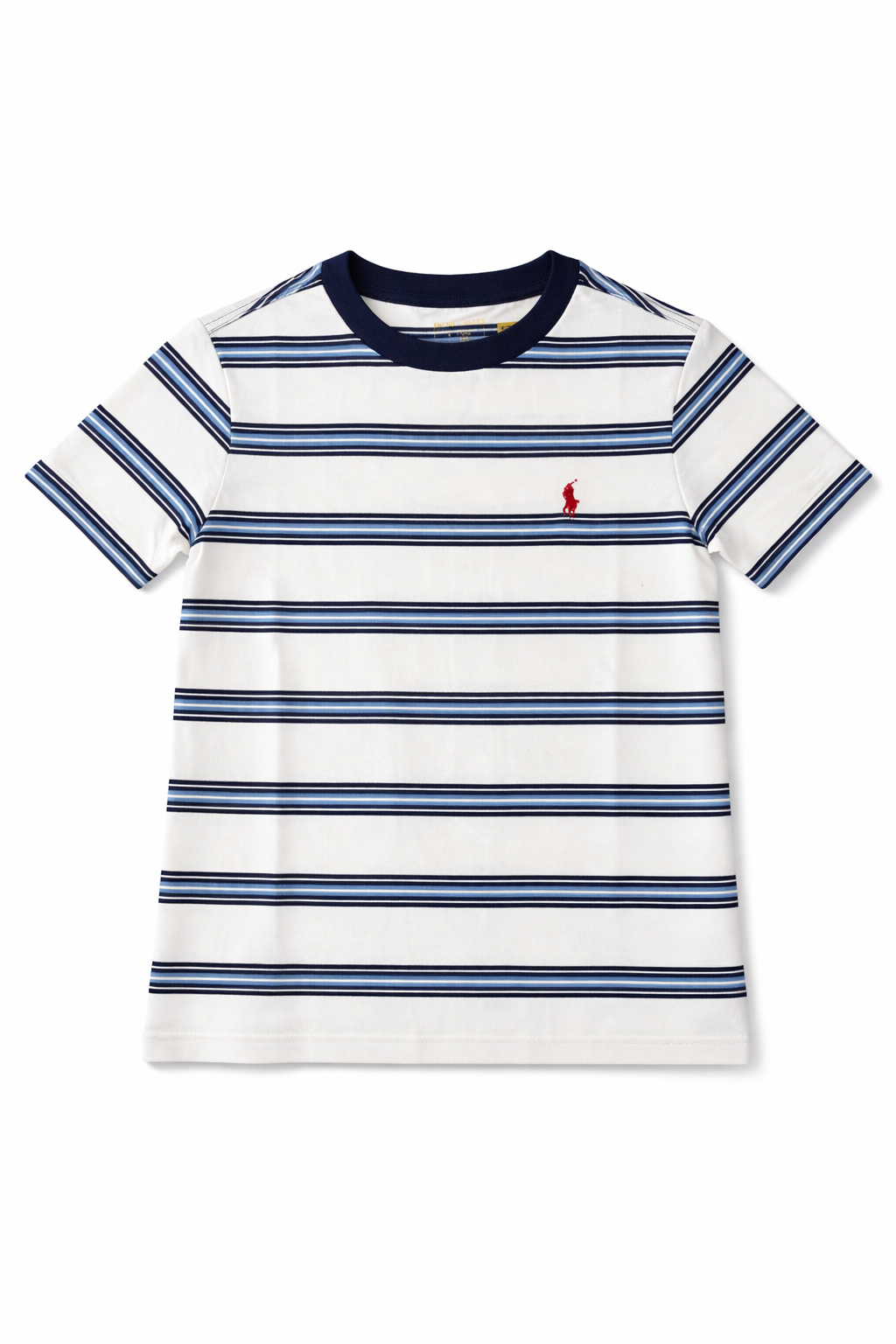 RALPH LAUREN BOY/TEEN WHITE/NAVY STRIPED T SHIRT 12297001