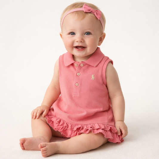 RALPH LAUREN BABY/TODDLER PINK DRESS 2815002