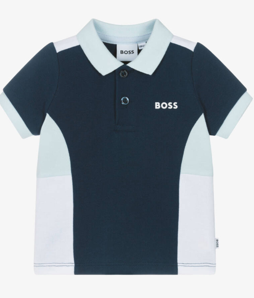 BOSS BOYS NAVY POLO SHIRT J52335