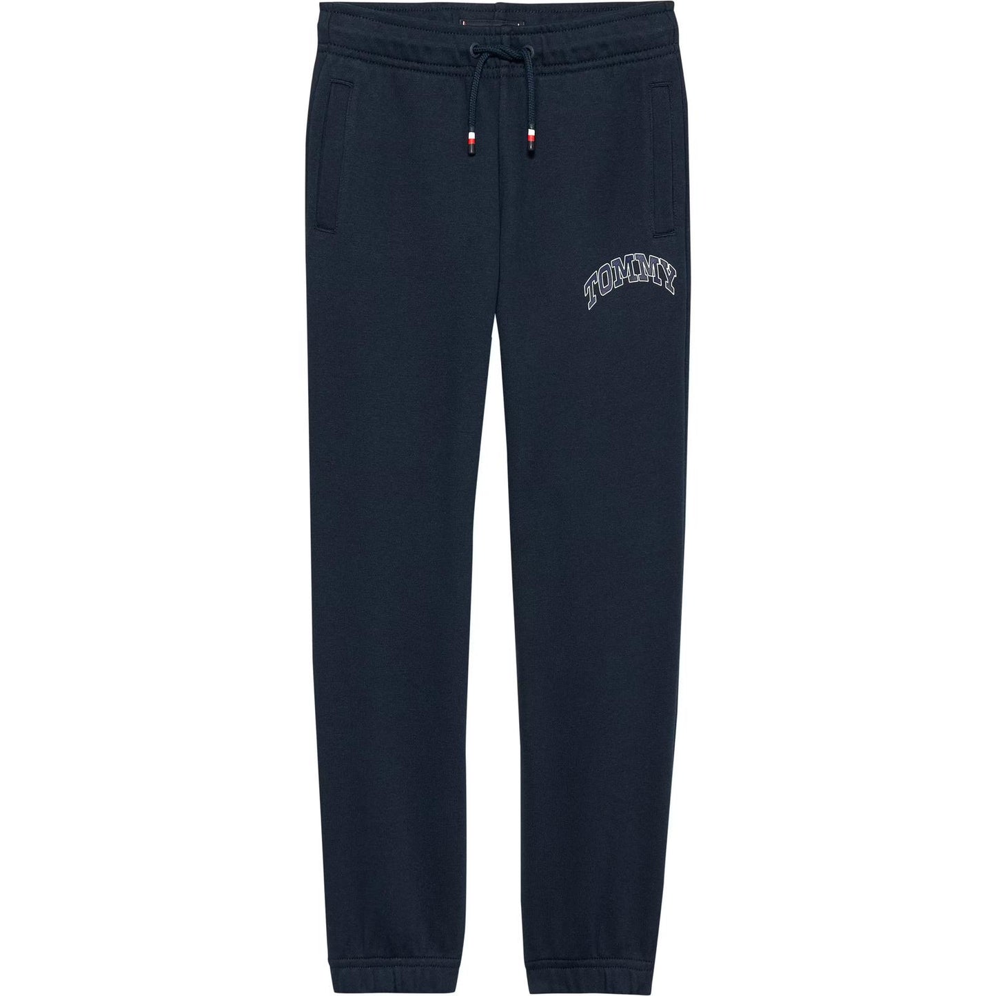 TOMMY HILFIGER NAVY RAISED PRINT TRACKSUIT.