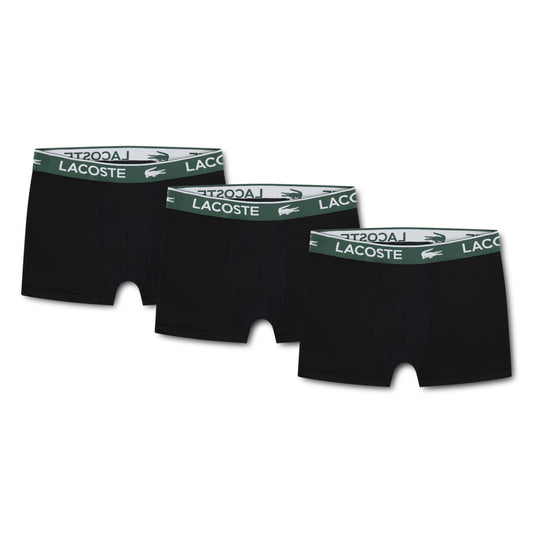 LACOSTE BOYS BLACK BOXER SHORTS 946518