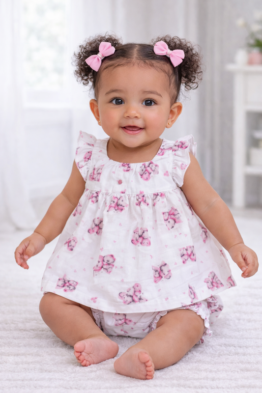 DEOLINDA BABY/TODDLER GIRL ELLIE BLOOMER SET