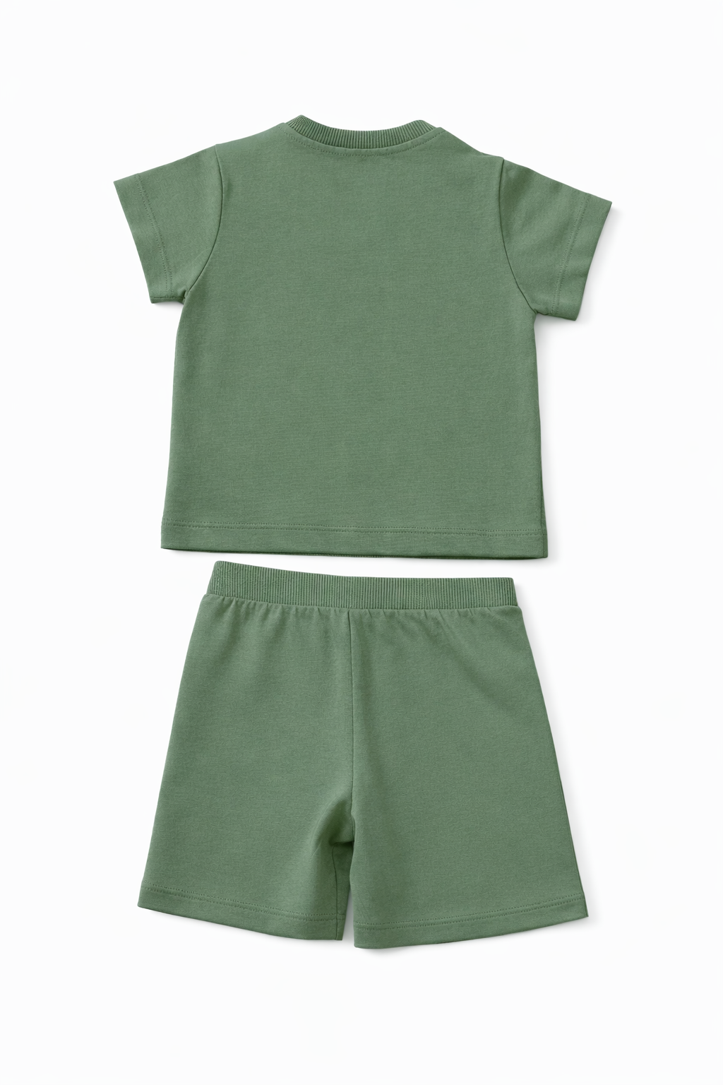MOSCHINO BABY/TODDLER OLIVE GREEN SHORTS SET MXG00M