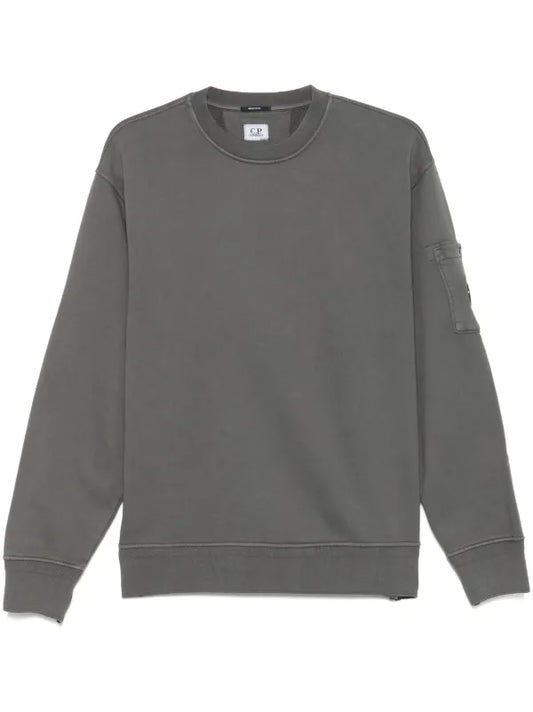 C.P. COMPANY BOYS DARK GREY  SWEATSHIRT CUF01I.