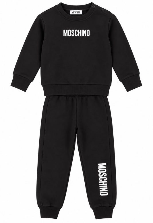 MOSCHINO TODDLER BLACK TRACKSUIT MUF06N MUP064