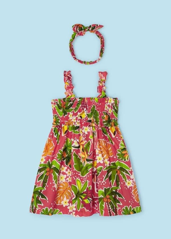 MAYORAL GRENADINE DRESS AND HEADBAND 3947