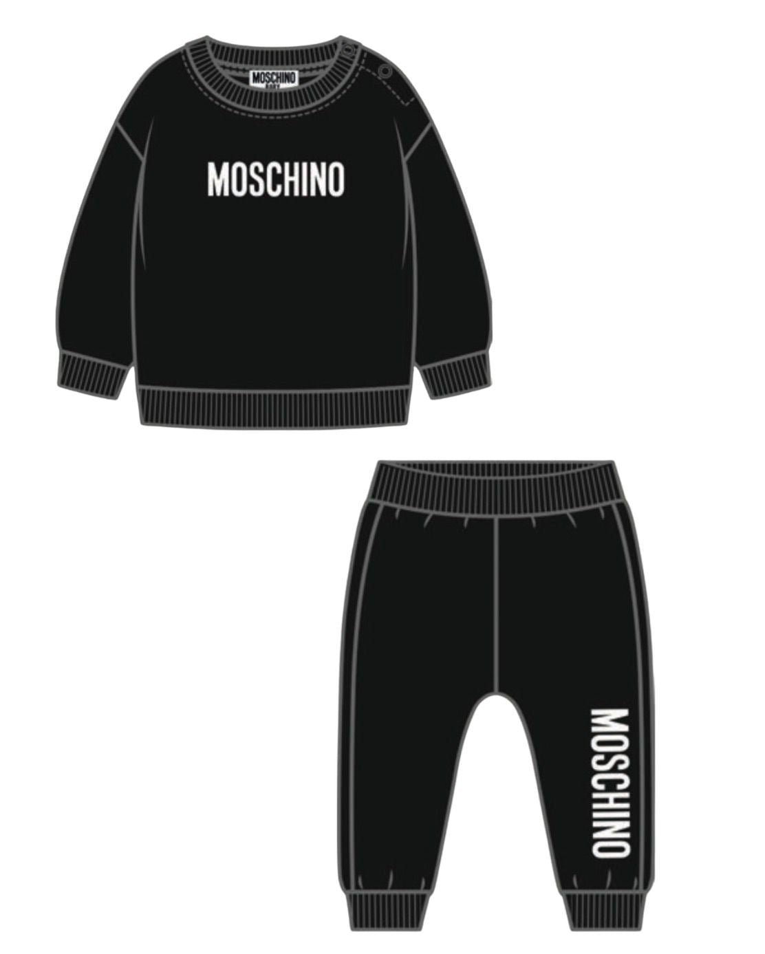 MOSCHINO TODDLER BLACK TRACKSUIT MUF06N MUP064
