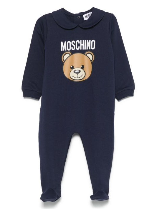 MOSCHINO NEW BORN NAVY BABY GROW WITH GIFT BOX MUY098