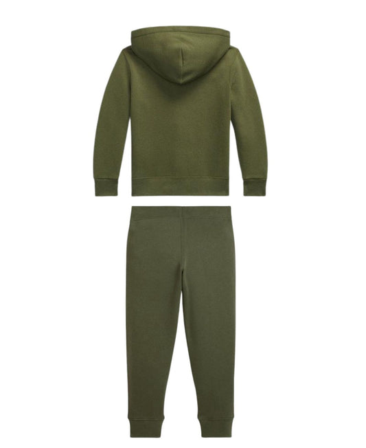 RALPH LAUREN BOY OLIVE HOODED TRACKSUIT
