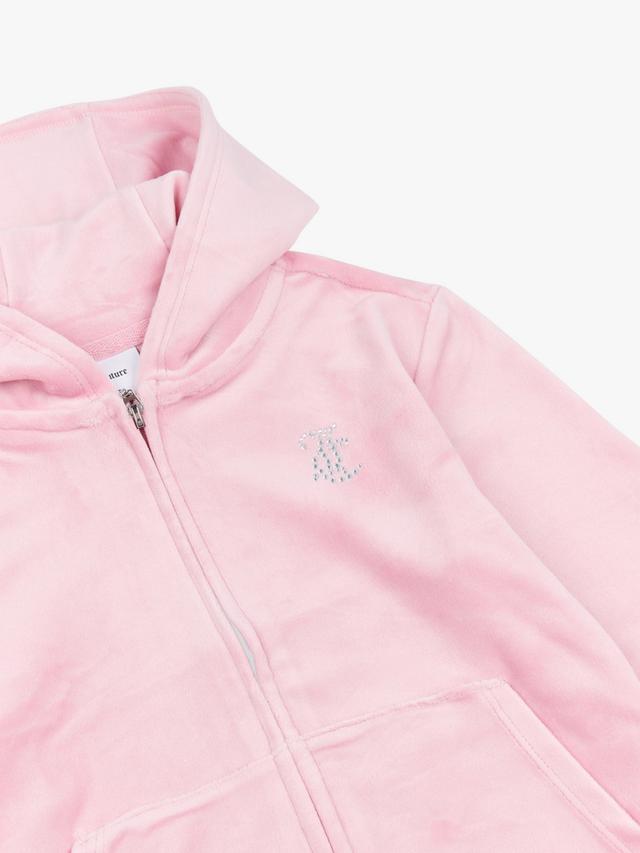 JUICY COUTURE GIRLS PINK VELOUR HOODIE & SHORTS SET JBX6358/JBX6505