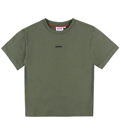 HUGO MAXI OLIVE GREEN BOYS T SHIRT G00434