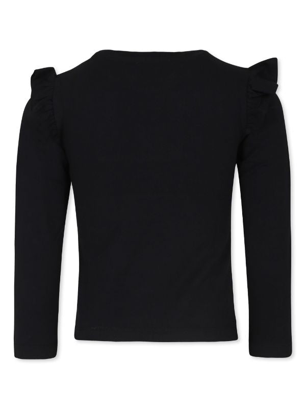 MOSCHINO girls teddy & hearts black Top
