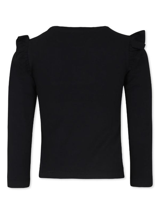 MOSCHINO girls teddy & hearts black Top