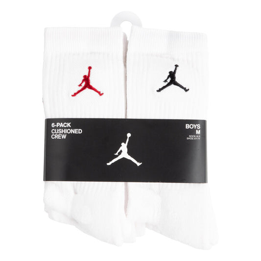 JORDAN LEGEND CREW WHITE SOCKS 6PK BJ0343