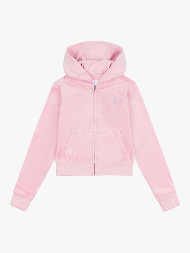 JUICY COUTURE GIRLS PINK VELOUR HOODIE & SHORTS SET JBX6358/JBX6505
