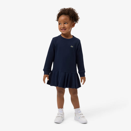 LACOSTE NAVY GIRLS PLEATED SKIRT DRESS 347901