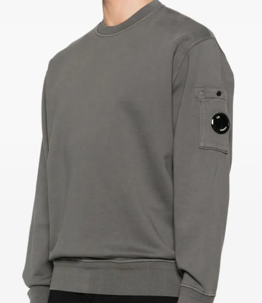 C.P. COMPANY BOYS DARK GREY  SWEATSHIRT CUF01I.