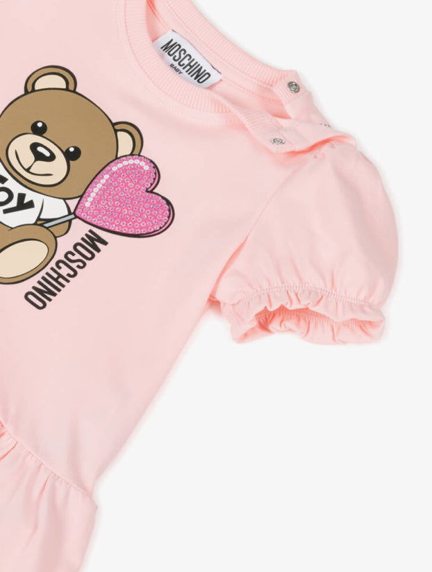 MOSCHINO LIGHT PINK BABY/TODDLER DRESS MDV0C7