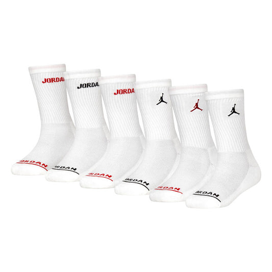 JORDAN LEGEND CREW WHITE SOCKS 6PK BJ0343