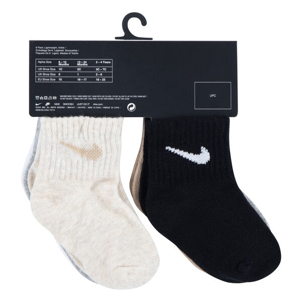 NIKE SWOOSH TODDLER 6PK SOCKS NN0641