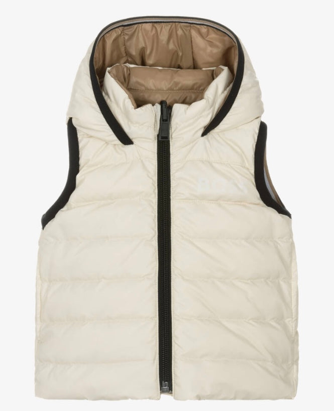 BOSS BEIGE BABY/TODDLER BODY WARMER J52474
