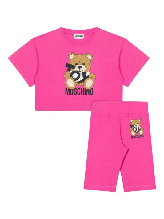 MOSCHINO PINK CYCLE SHORTS SET HDG01H
