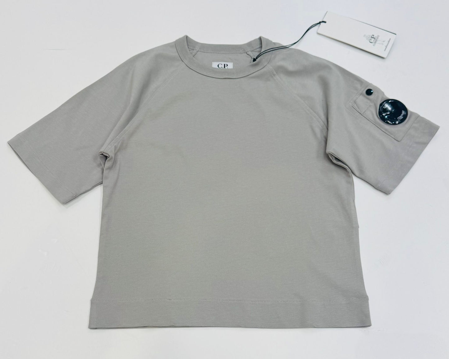 C.P COMPANY BOYS MAXI SMOKE GREY T SHIRT CMM00R