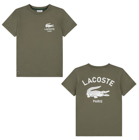 LACOSTE BOYS KHAKI T SHIRT 847075