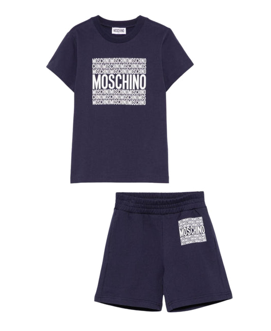 MOSCHINO NAVY SHORTS SET H6M04K-HUQ028